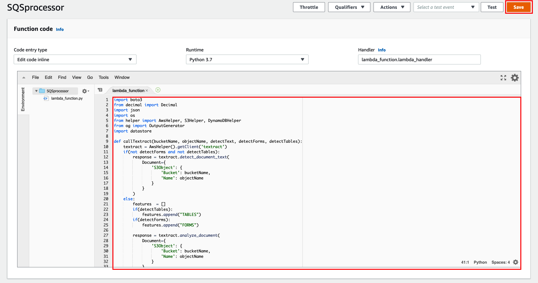 SQS Lambda Code